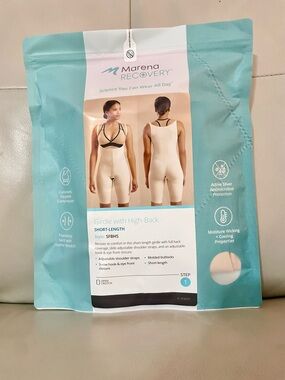 NEW Marena Recovery Short-Length High-Back Girdle in Beige